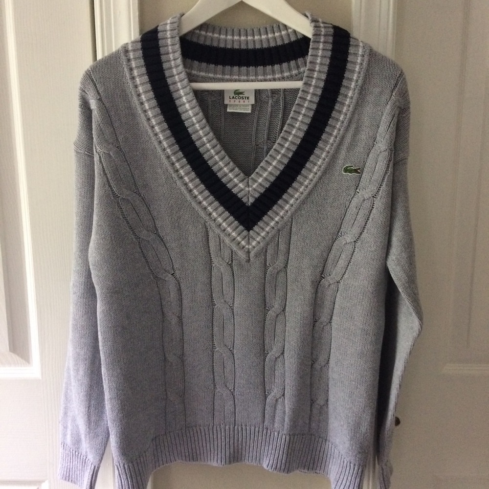 Lacoste cable knit sweater